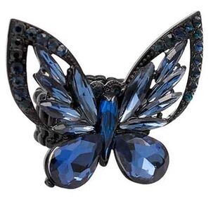 Stunning Blue Crystal Butterfly Ring